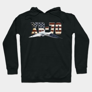 XB-70 Valkyrie American Bomber Aircraft Plane Airplane USA Flag Hoodie